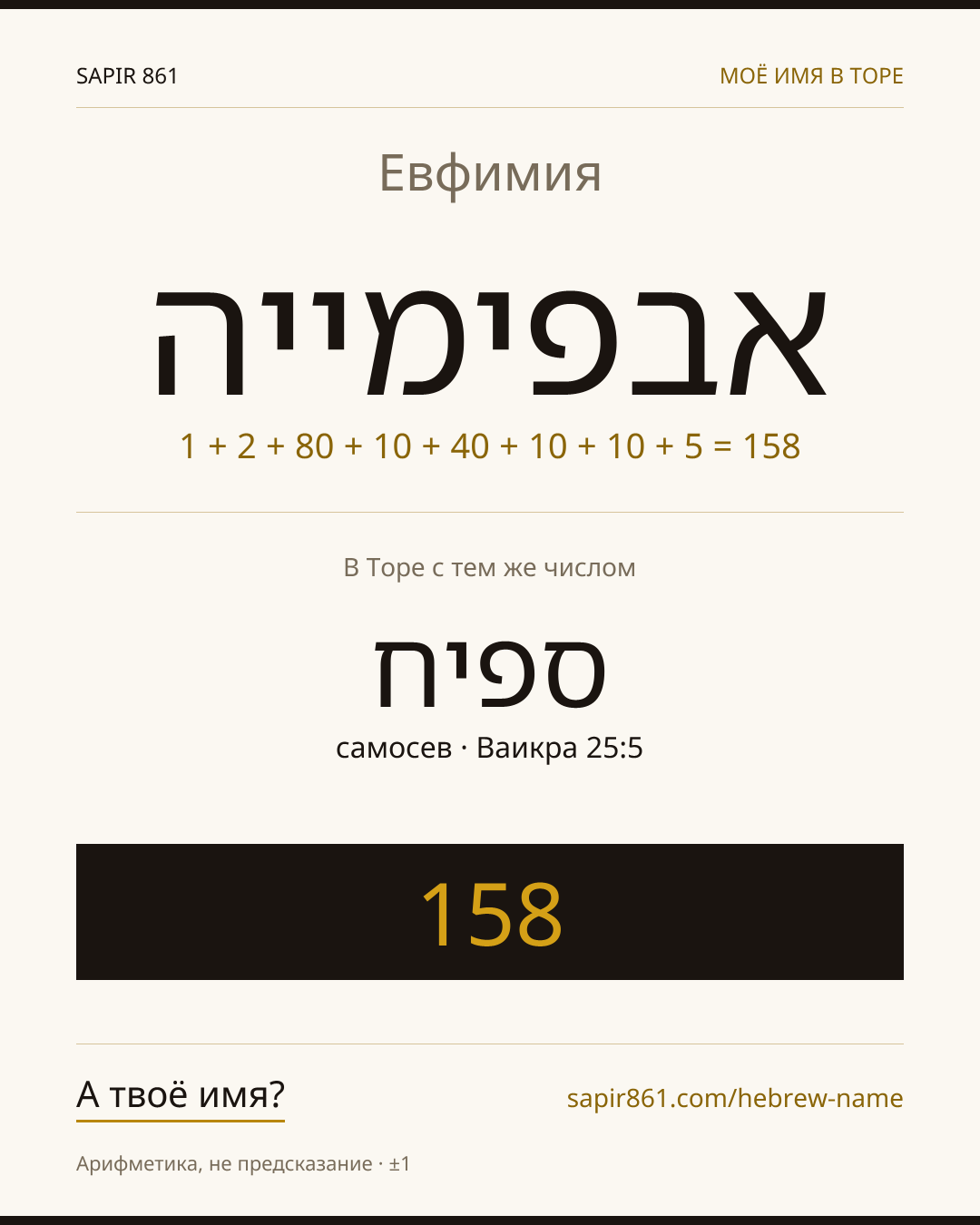 Евфимия — אבפימייה