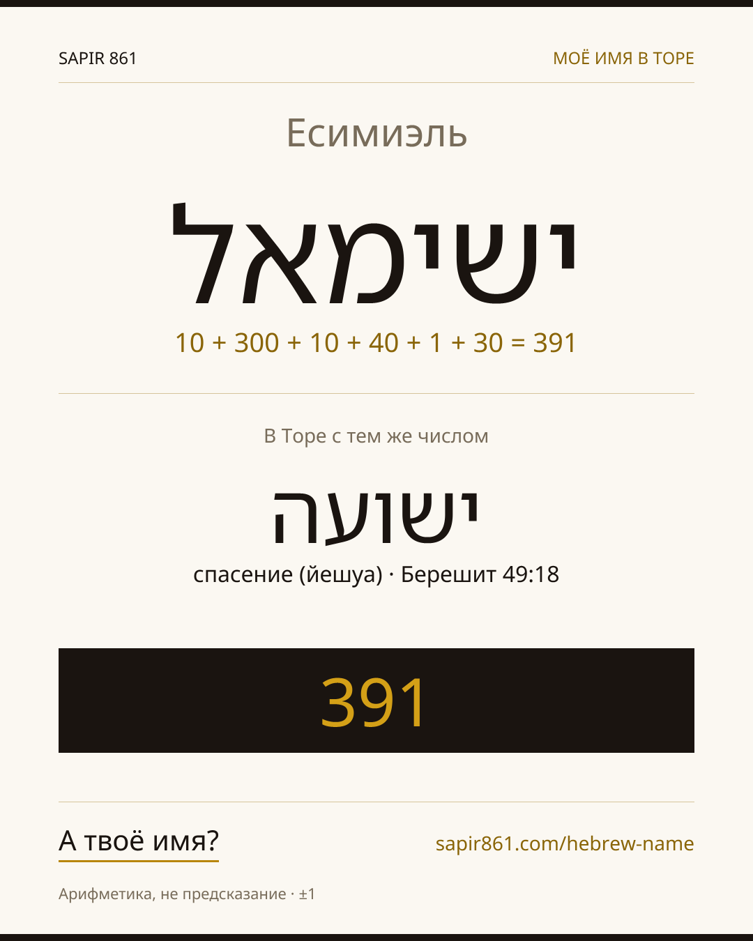 Есимиэль — ישימאל