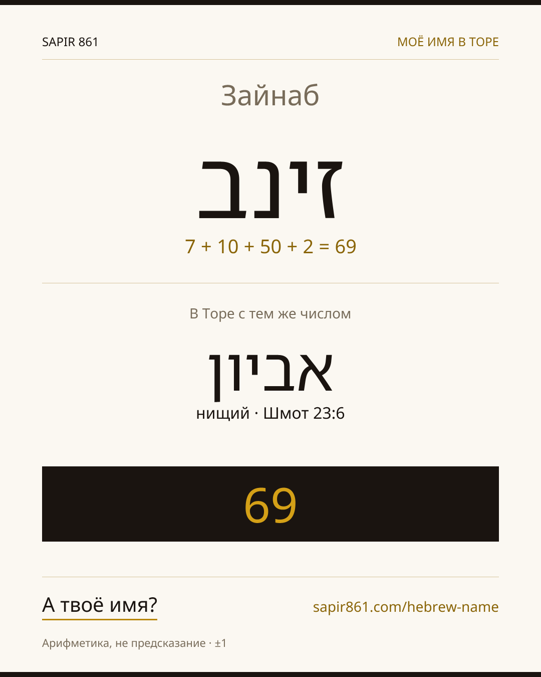 Зайнаб — זינב