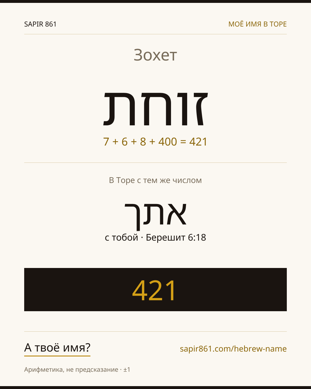 Зохет — זוחת