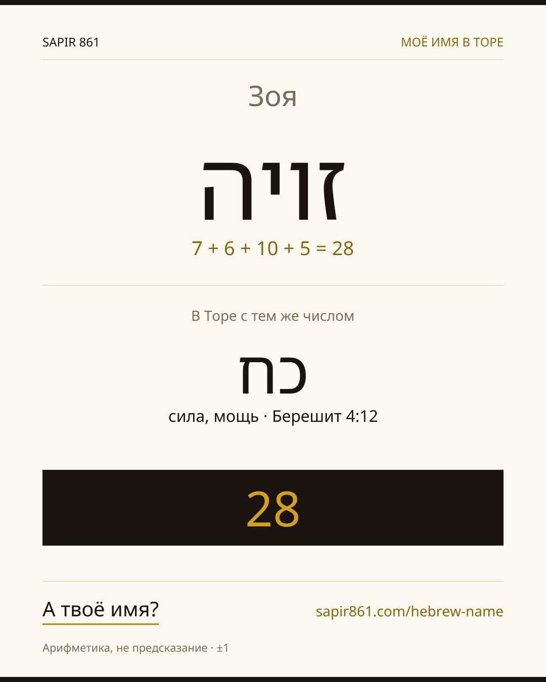 Зоя — זויה