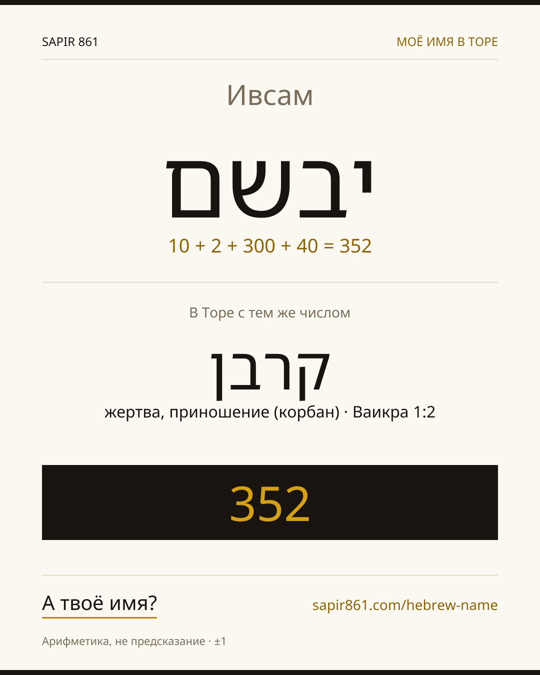 Ивсам — יבשם