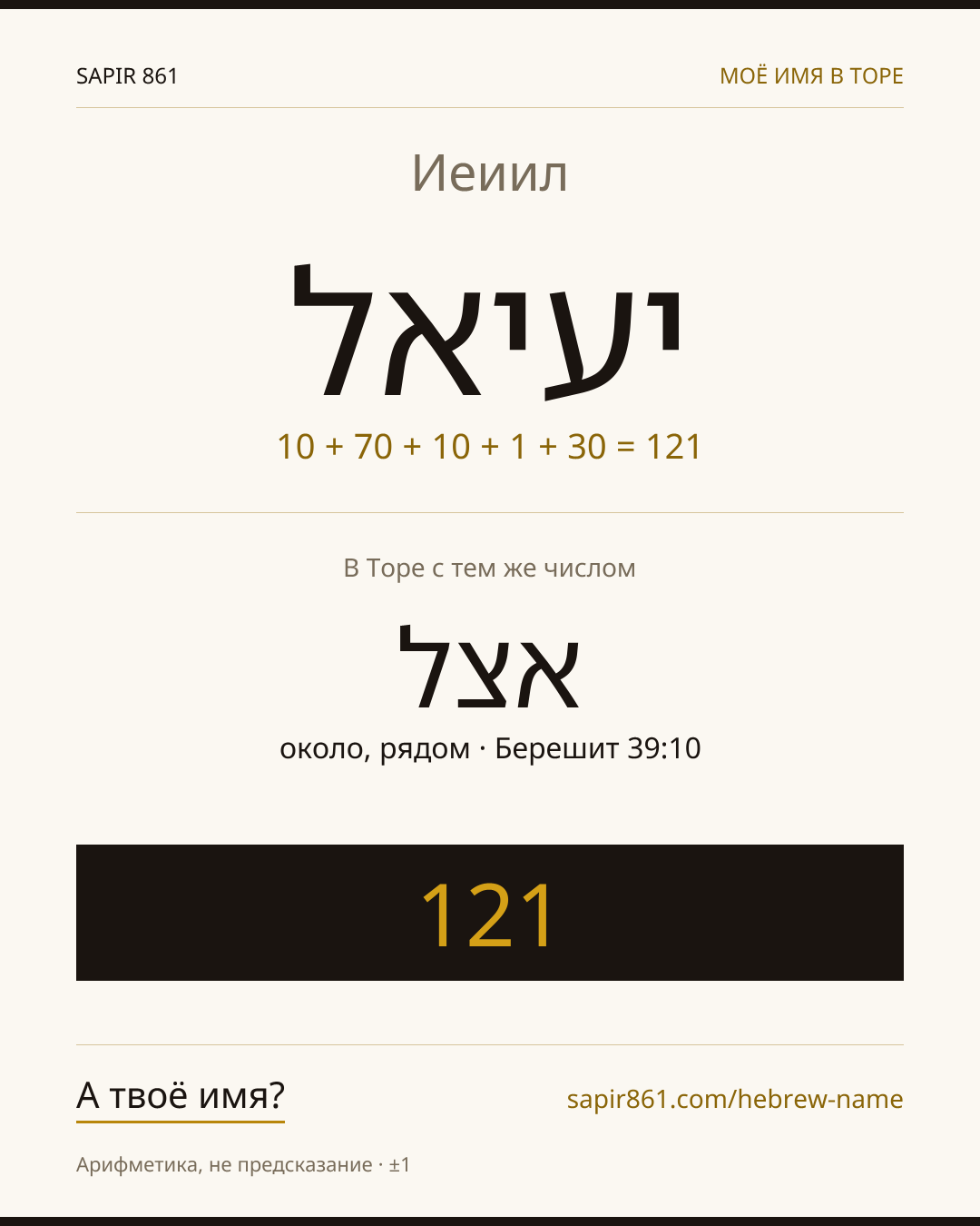 Иеиил — יעיאל