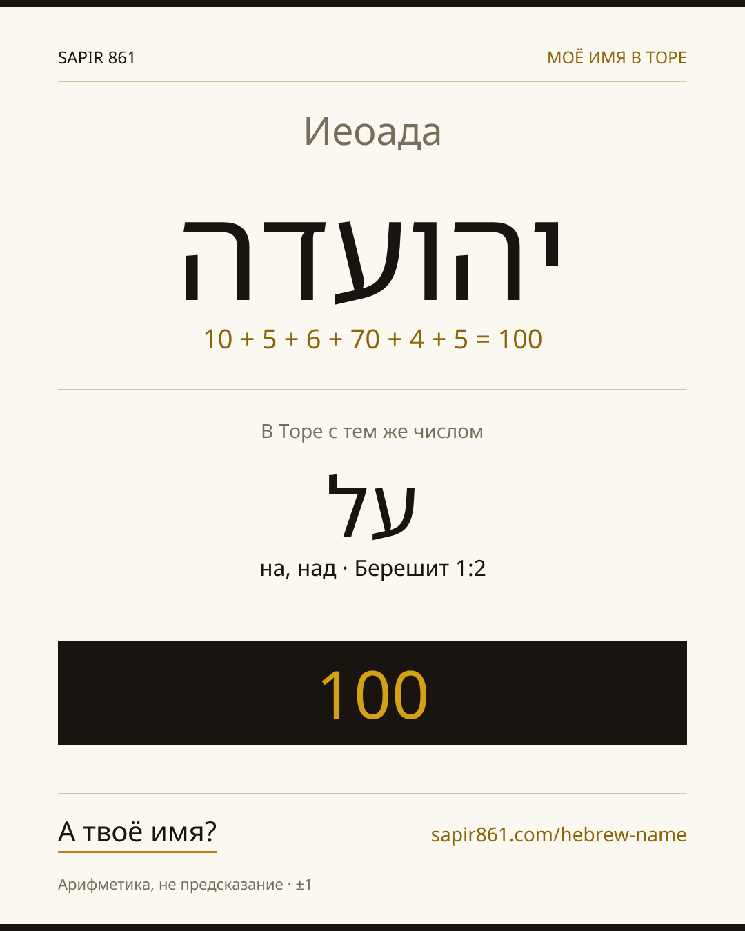 Иеоада — יהועדה