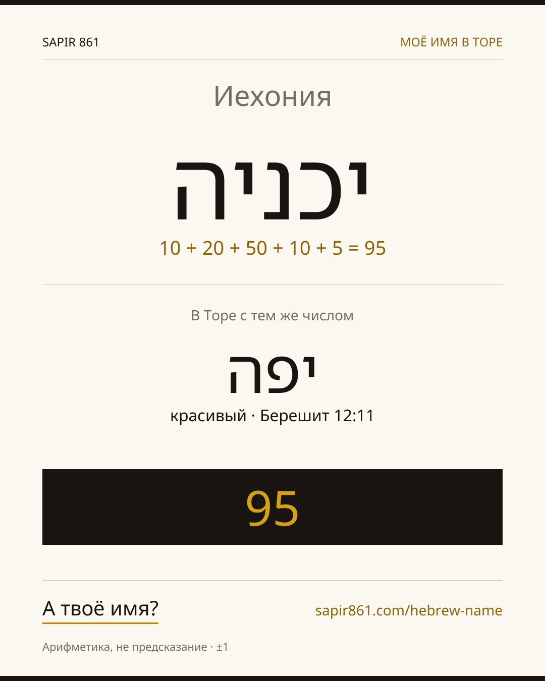 Иехония — יכניה