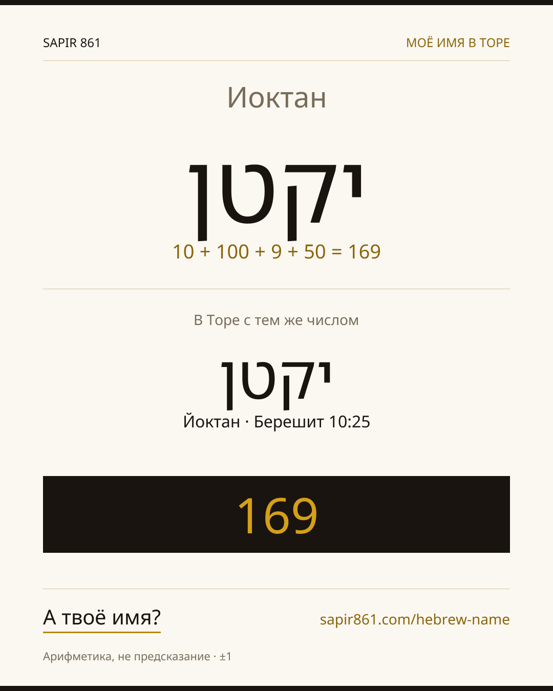 Иоктан — יקטן