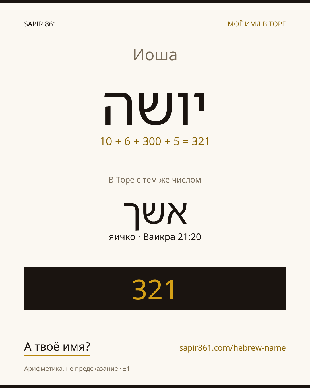 Иоша — יושה