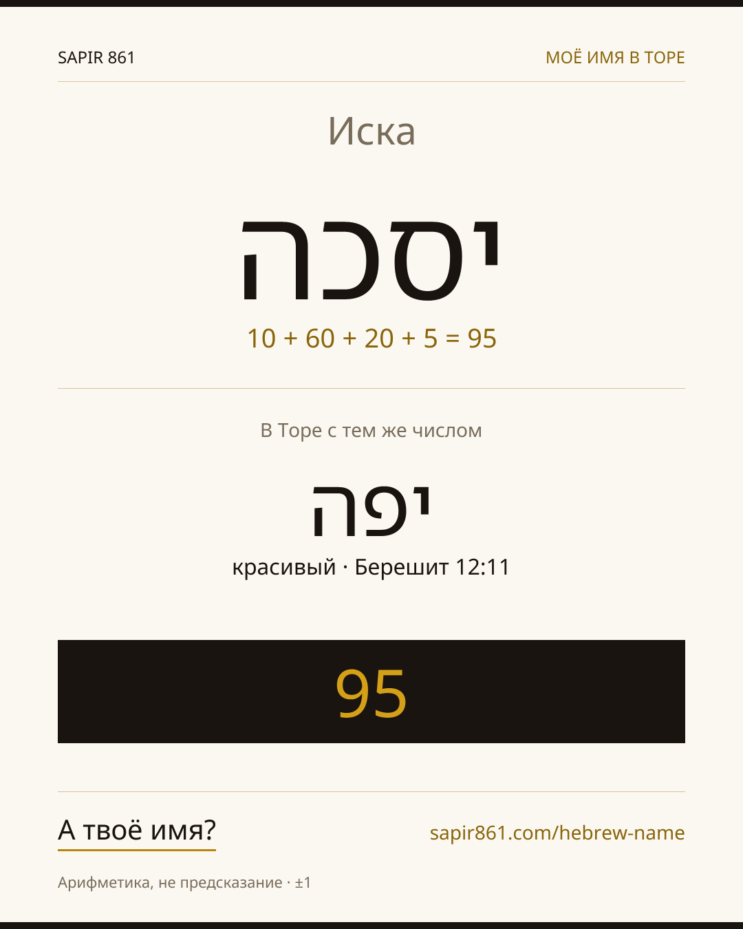 Иска — יסכה