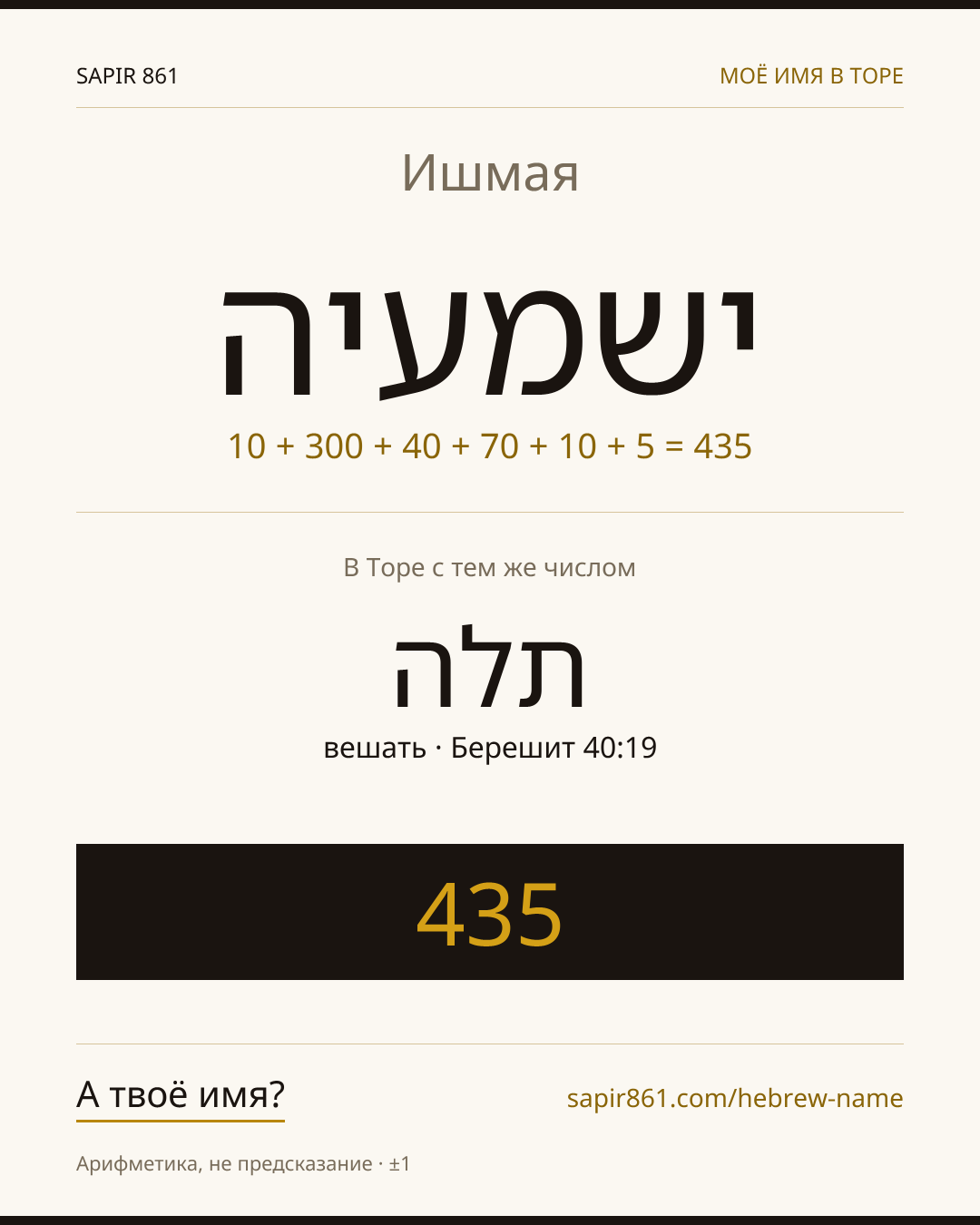 Ишмая — ישמעיה