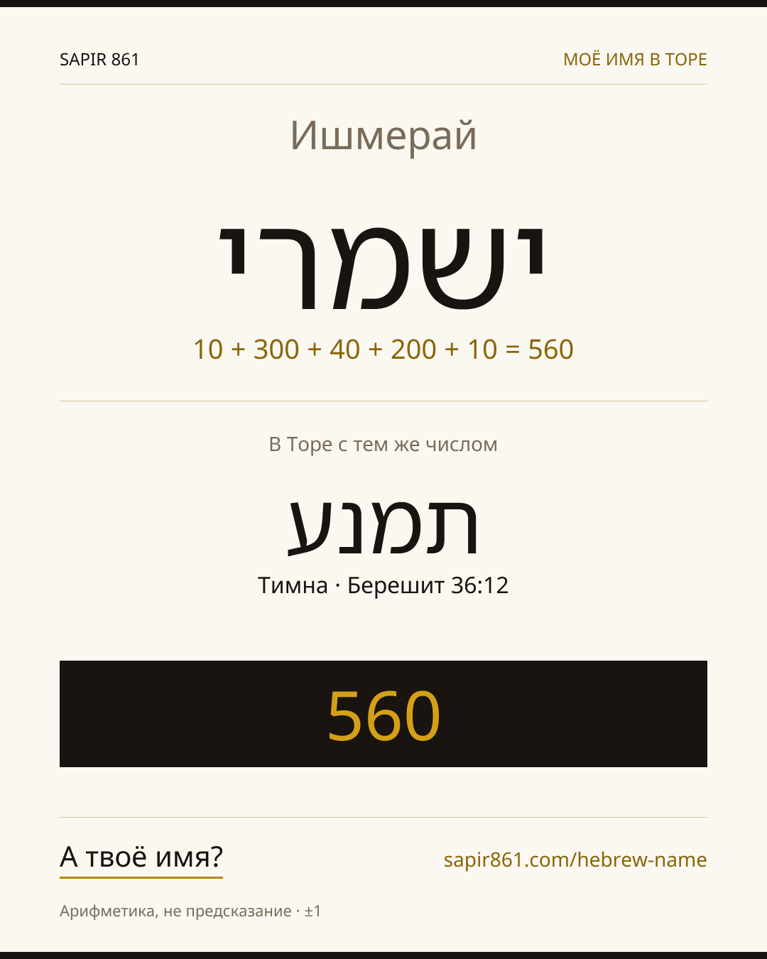 Ишмерай — ישמרי