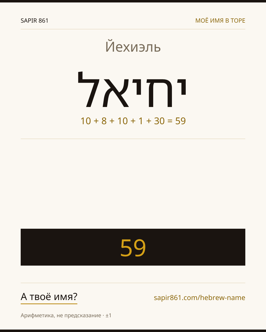 Йехиэль — יחיאל