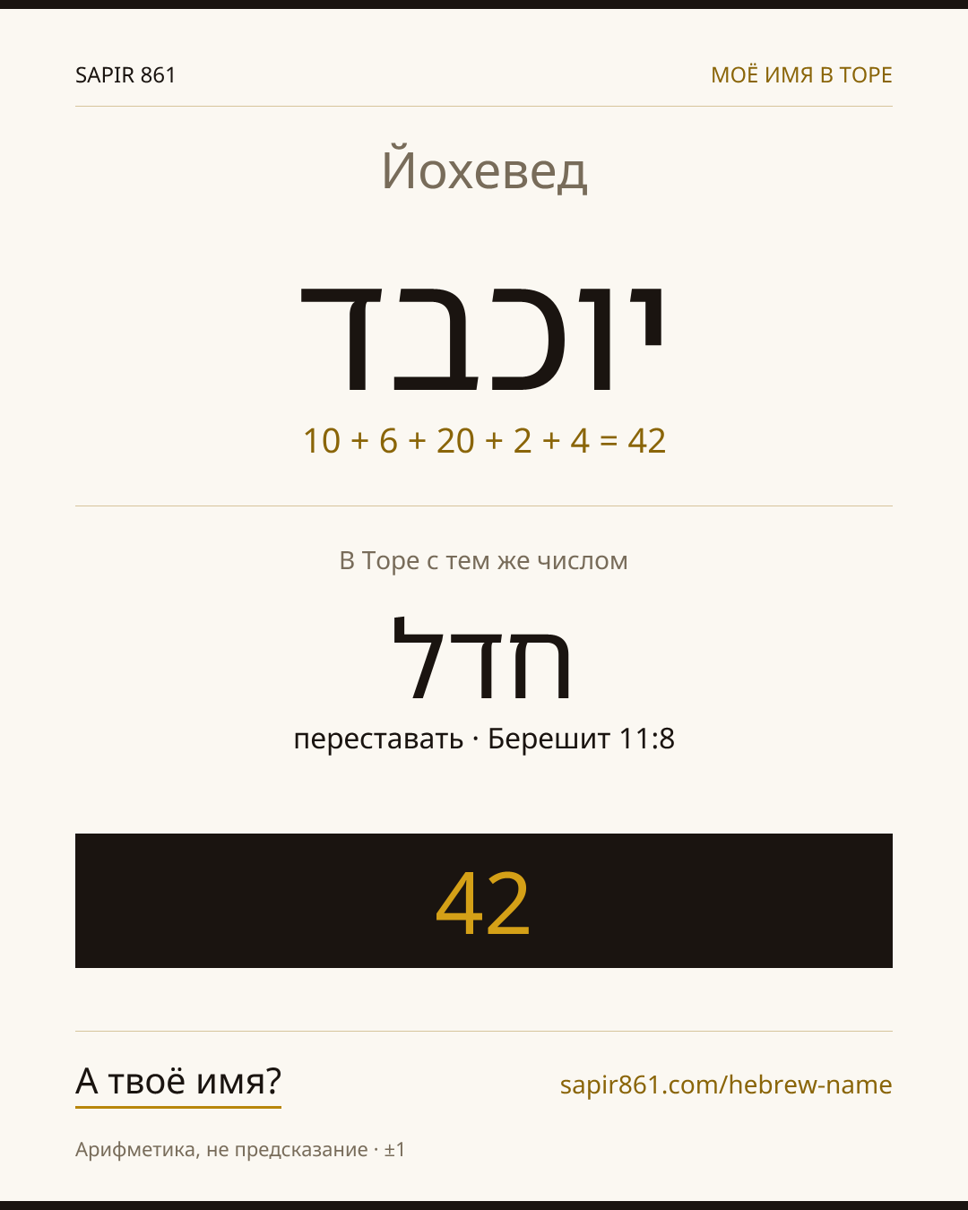 Йохевед — יוכבד