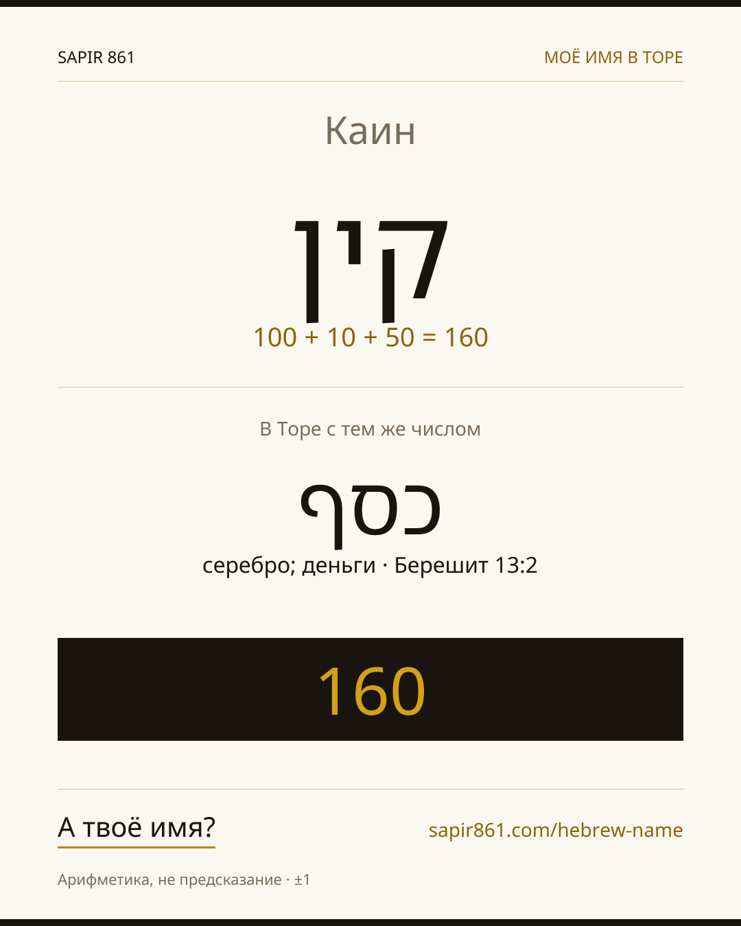 Каин — קין