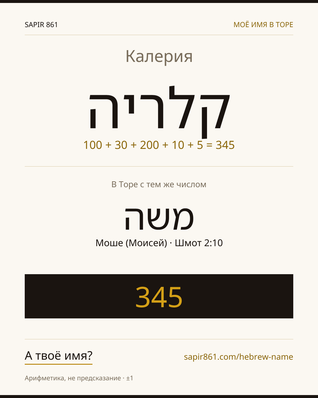 Калерия — קלריה