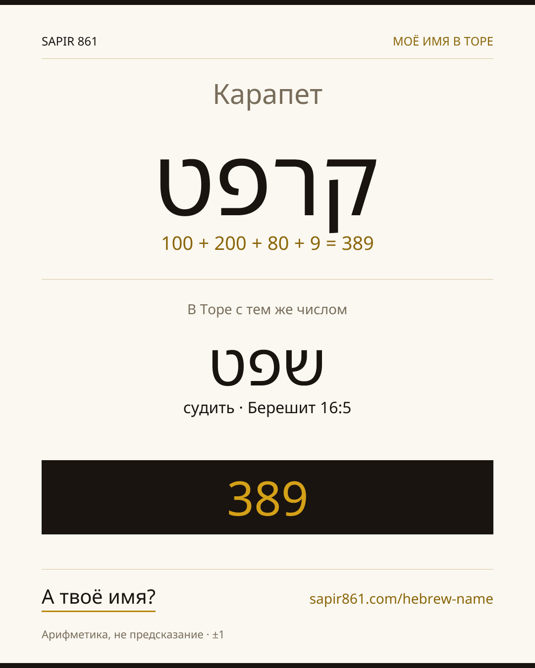 Карапет — קרפט