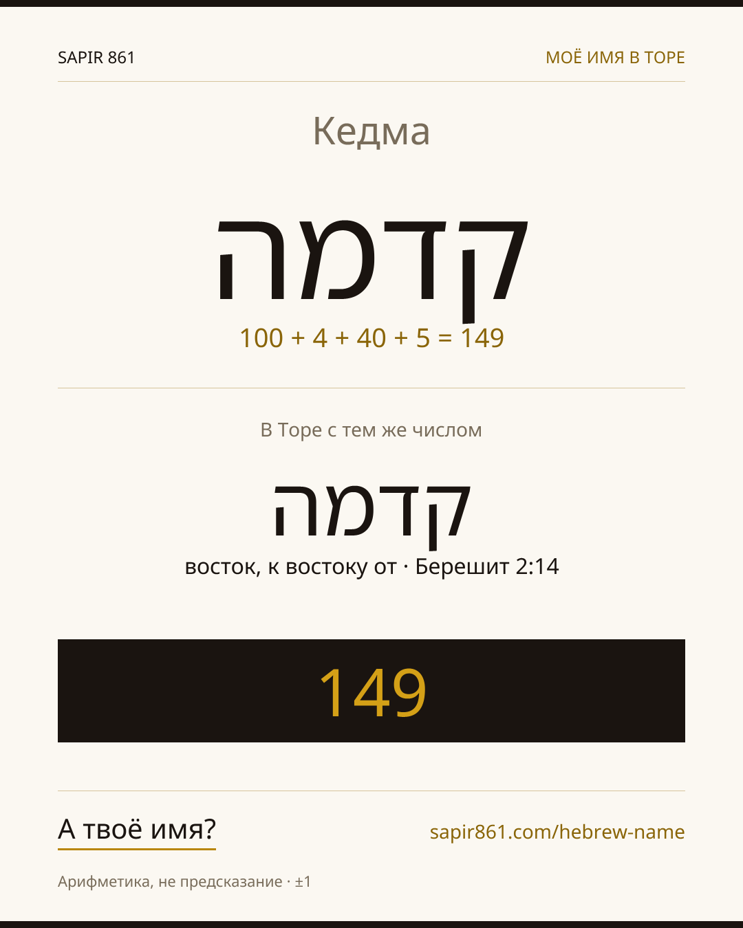Кедма — קדמה