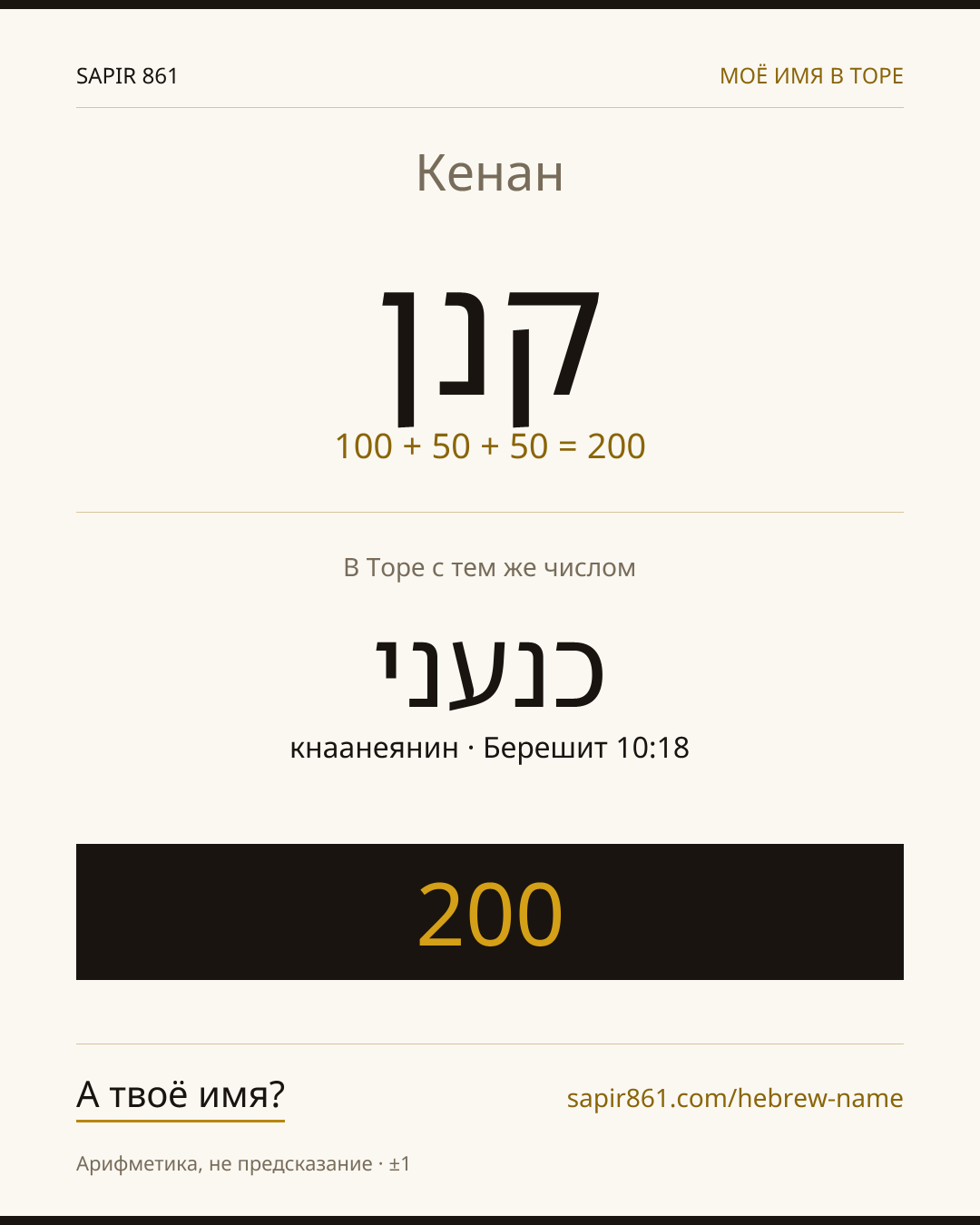 Кенан — קנן