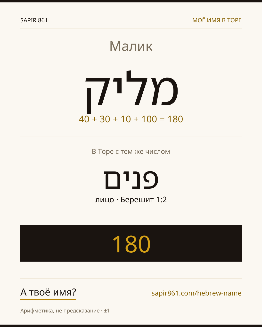 Малик — מליק