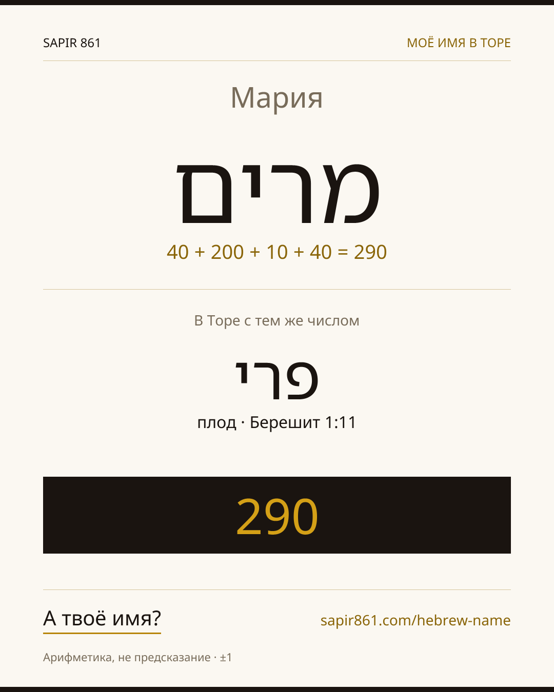 Мария — מרים