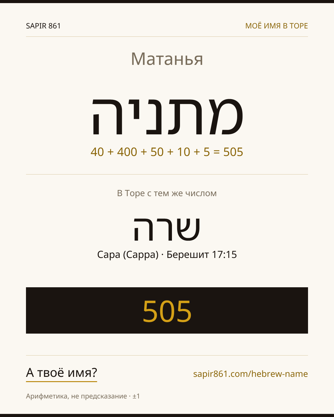 Матанья — מתניה