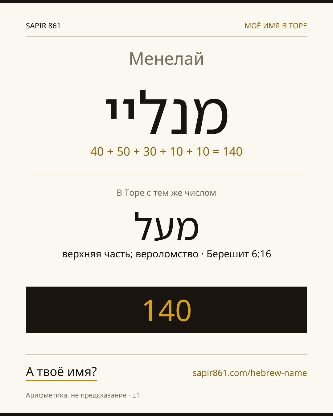 Менелай — מנליי