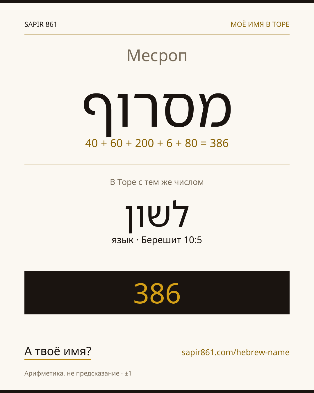 Месроп — מסרוף
