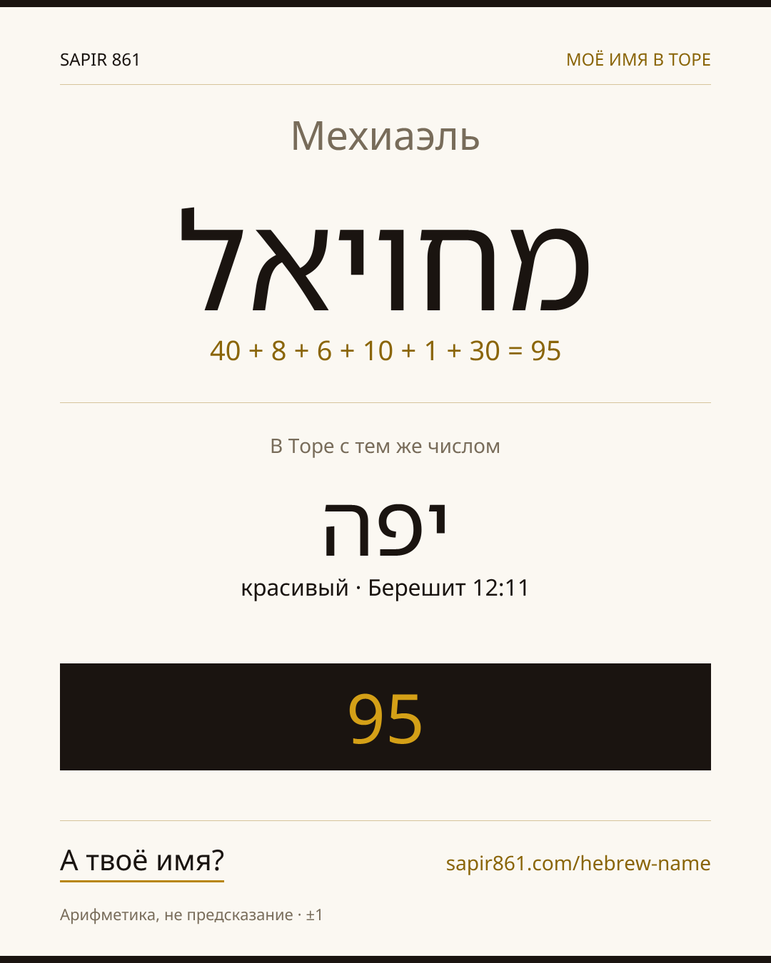 Мехиаэль — מחויאל