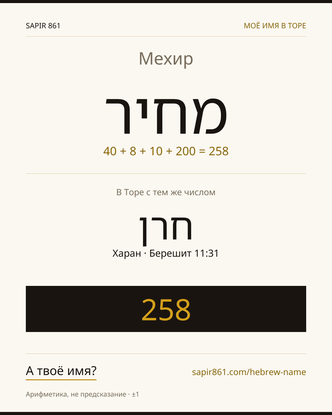 Мехир — מחיר