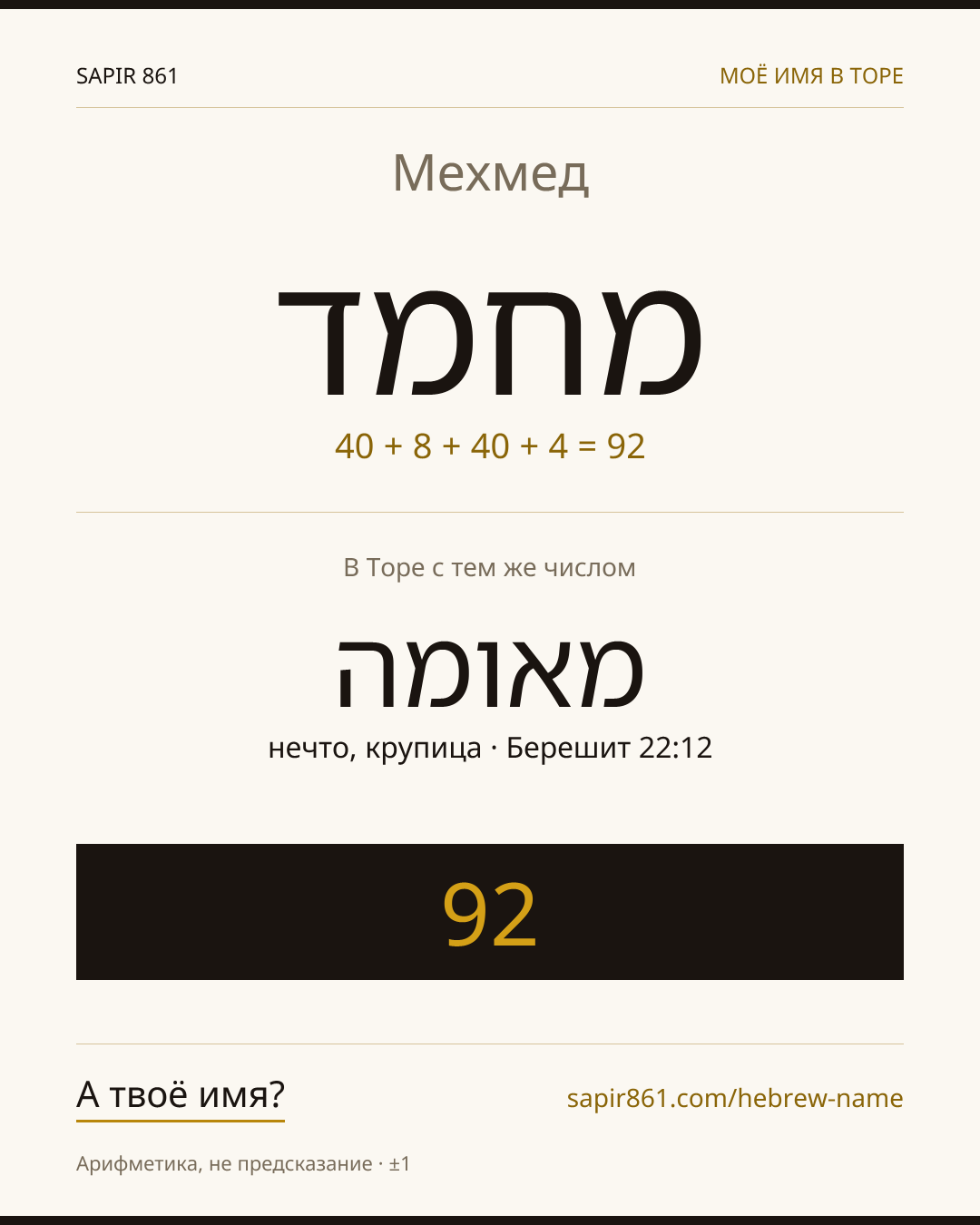 Мехмед — מחמד