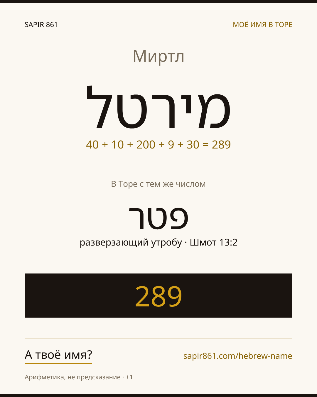 Миртл — מירטל