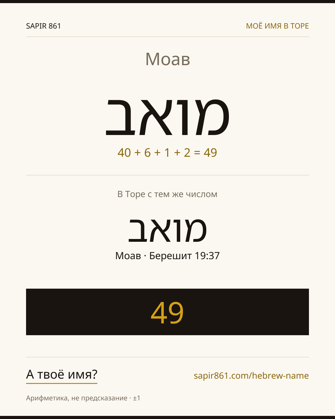 Моав — מואב