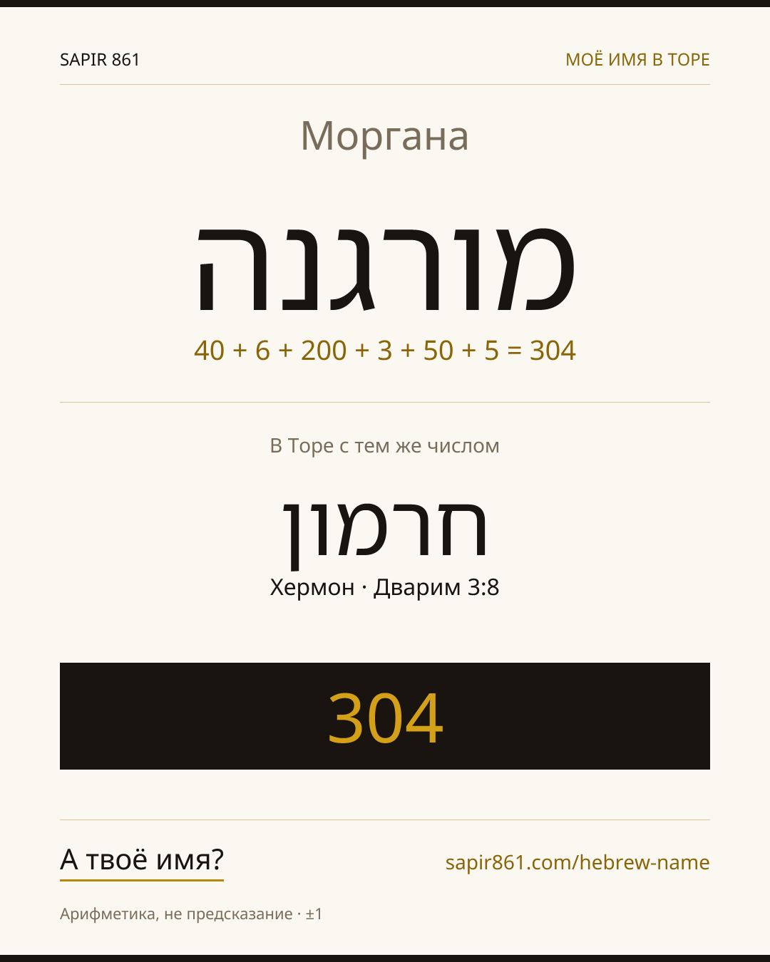 Моргана — מורגנה