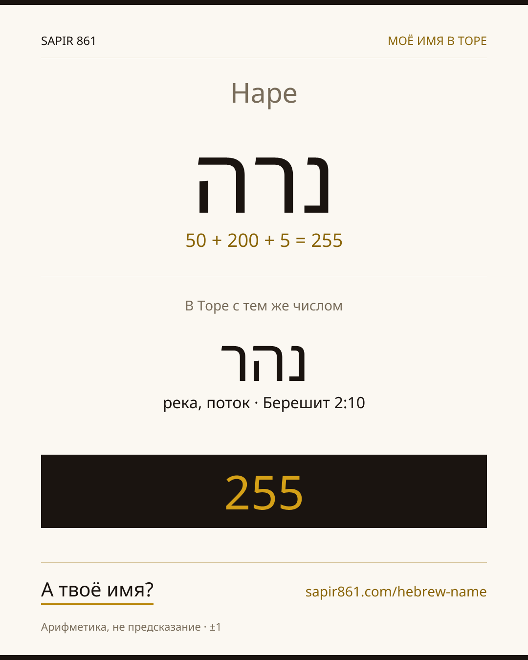 Наре — נרה