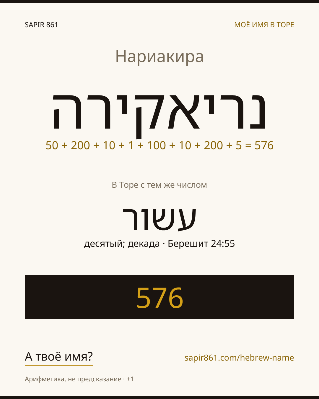 Нариакира — נריאקירה