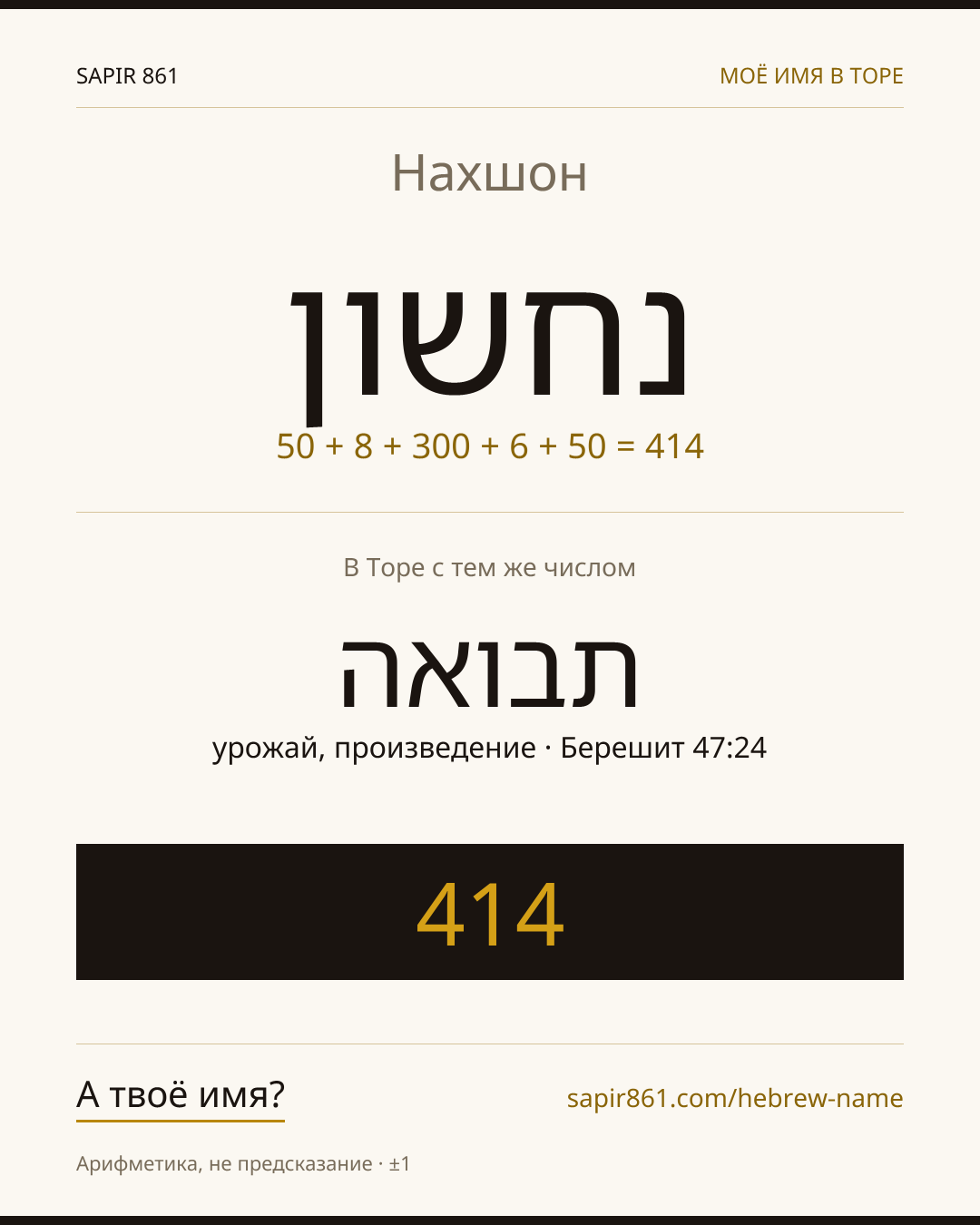 Нахшон — נחשון