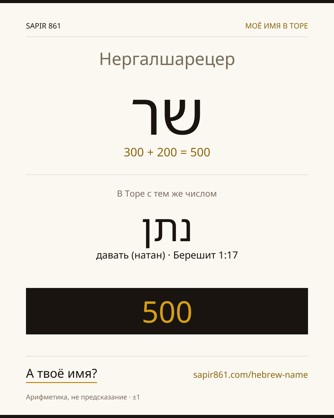 Нергалшарецер — שר