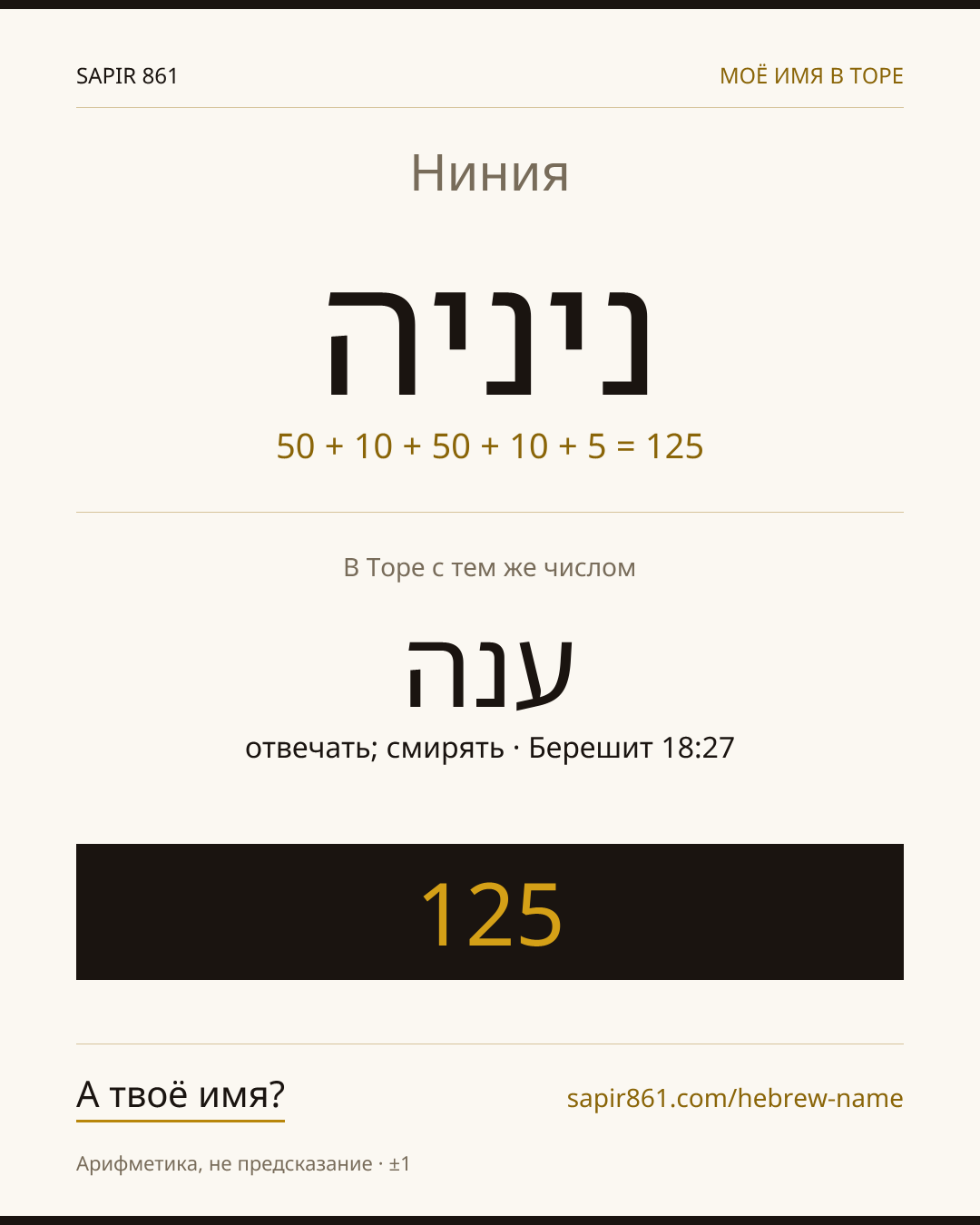 Ниния — ניניה