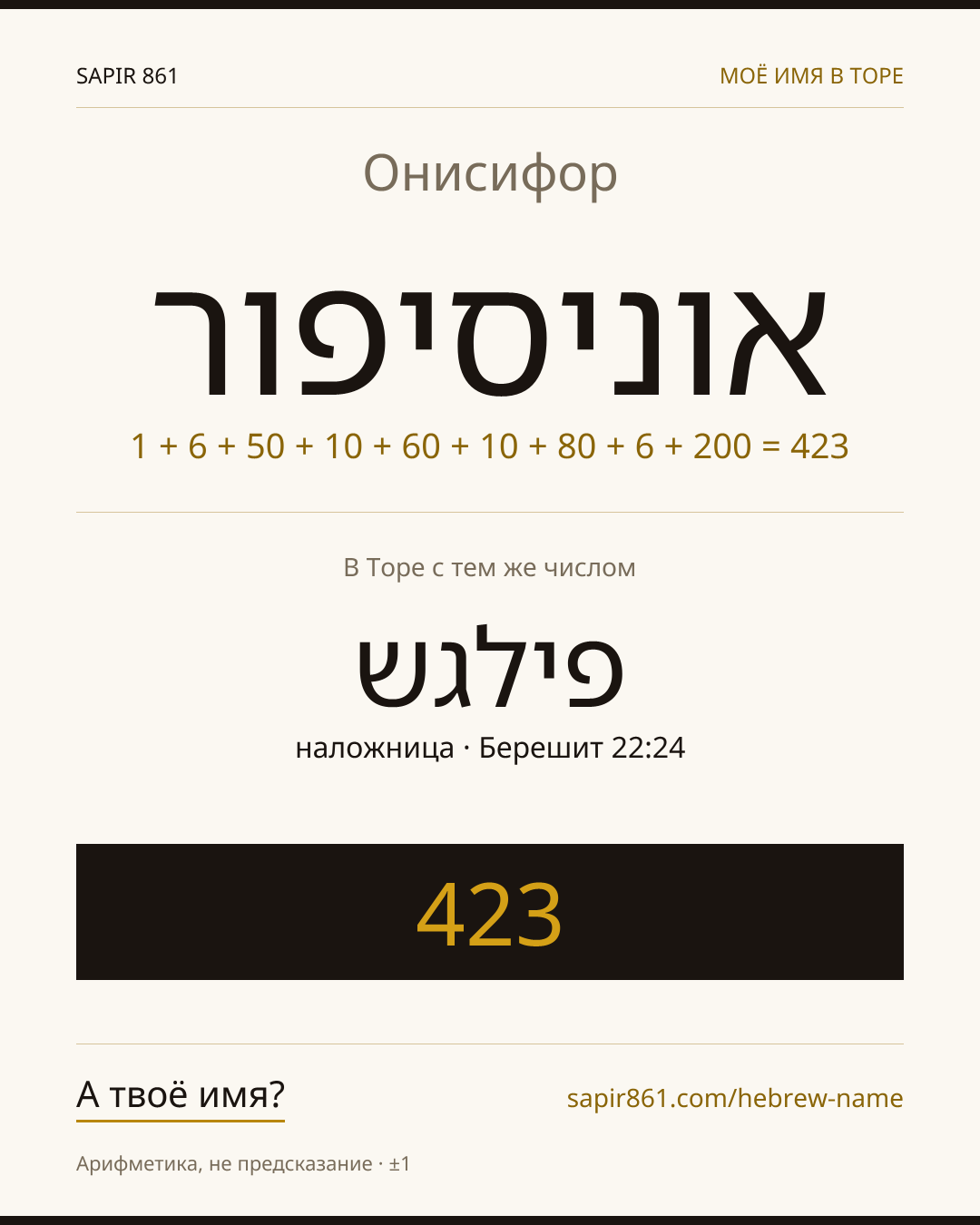 Онисифор — אוניסיפור