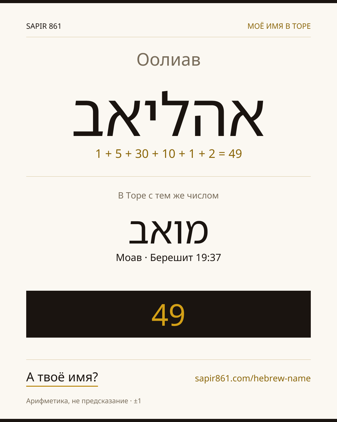Оолиав — אהליאב