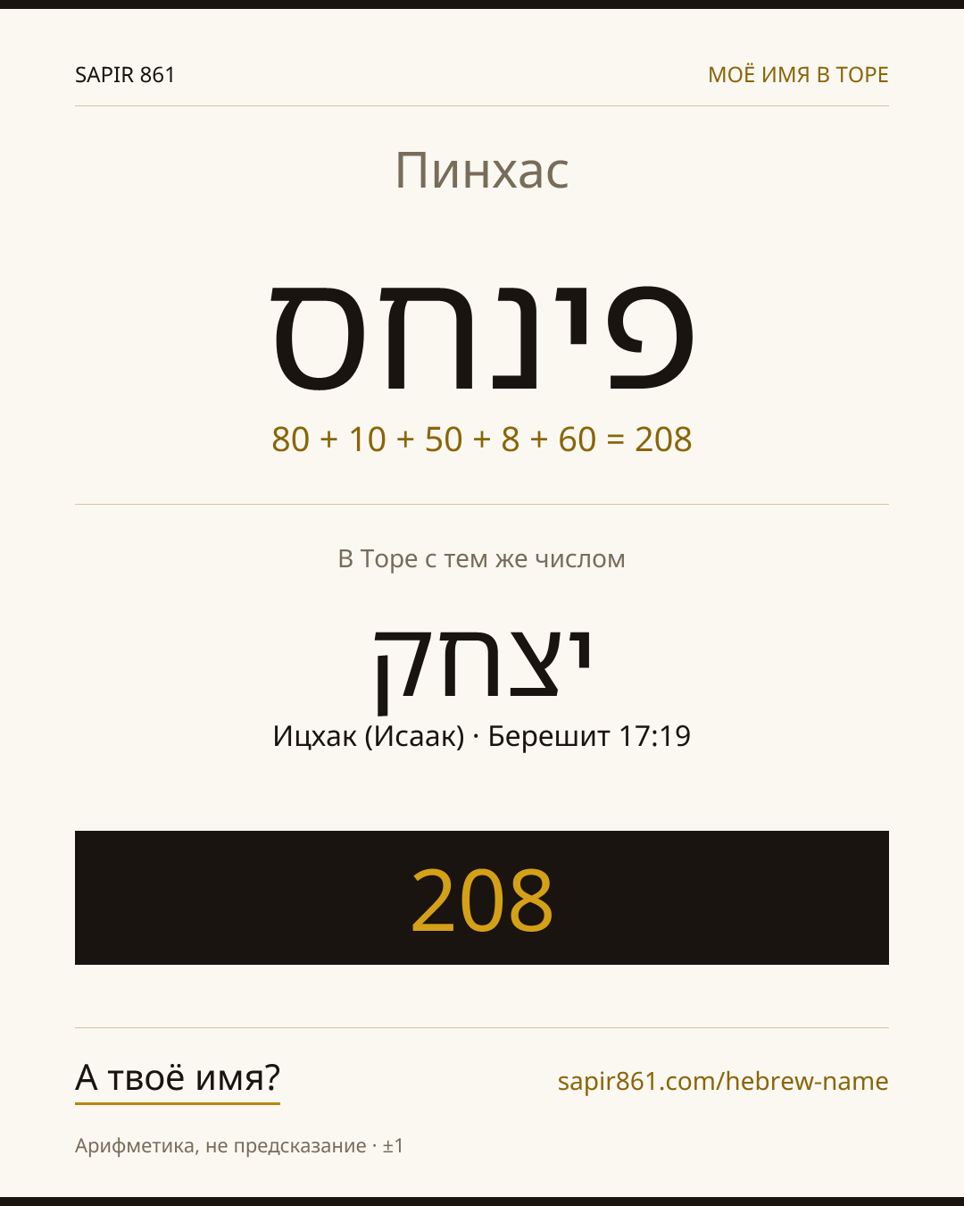 Пинхас — פינחס