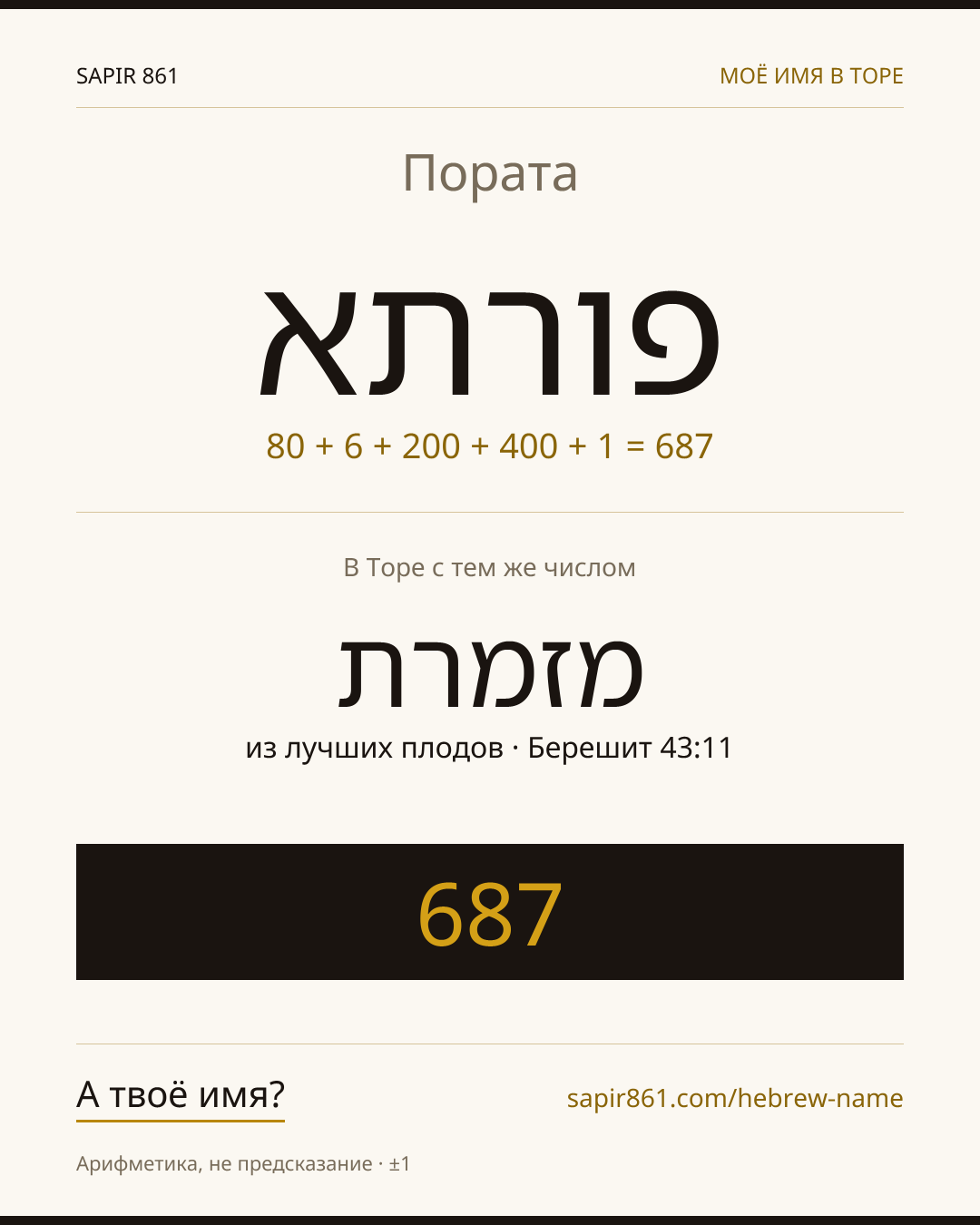 Пората — פורתא