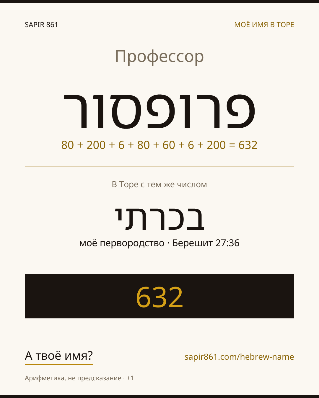Профессор — פרופסור