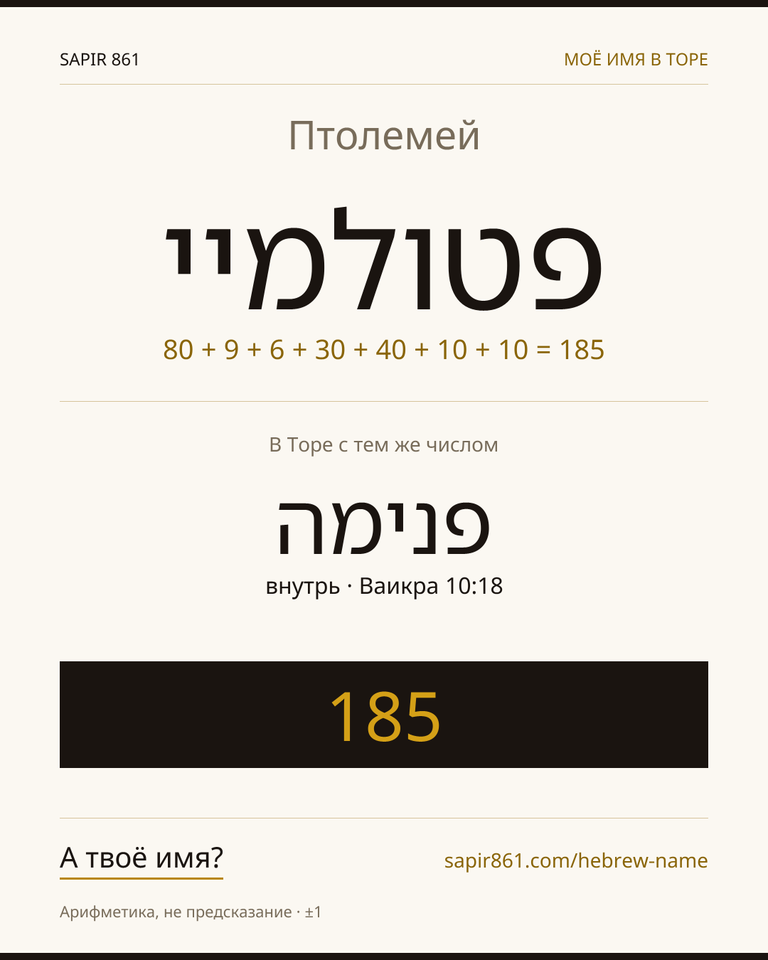 Птолемей — פטולמיי