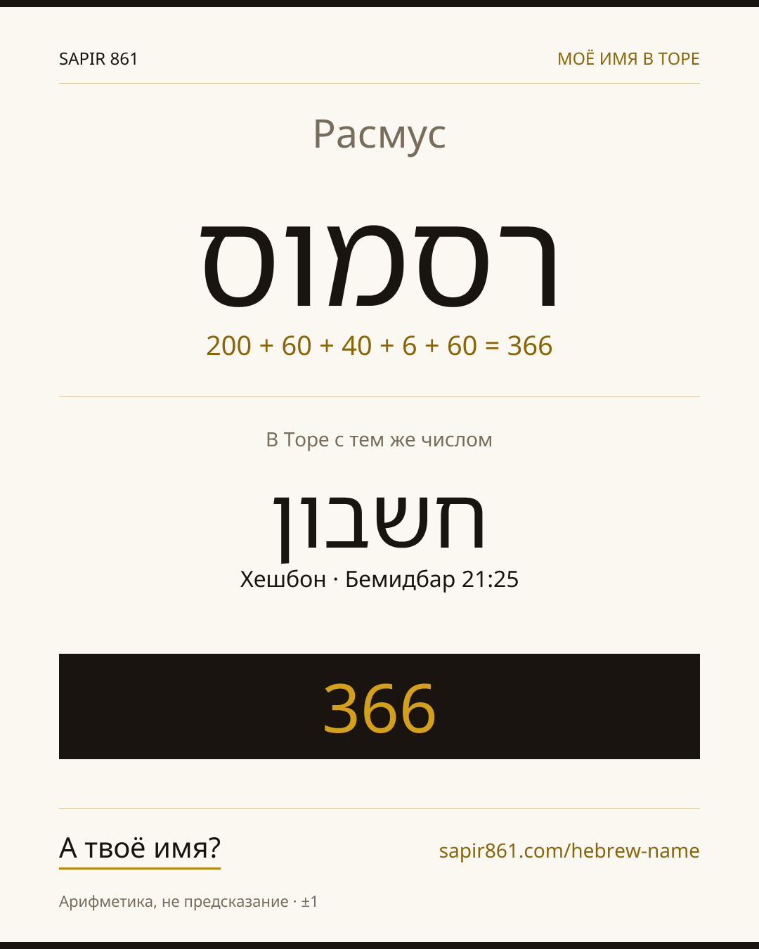 Расмус — רסמוס
