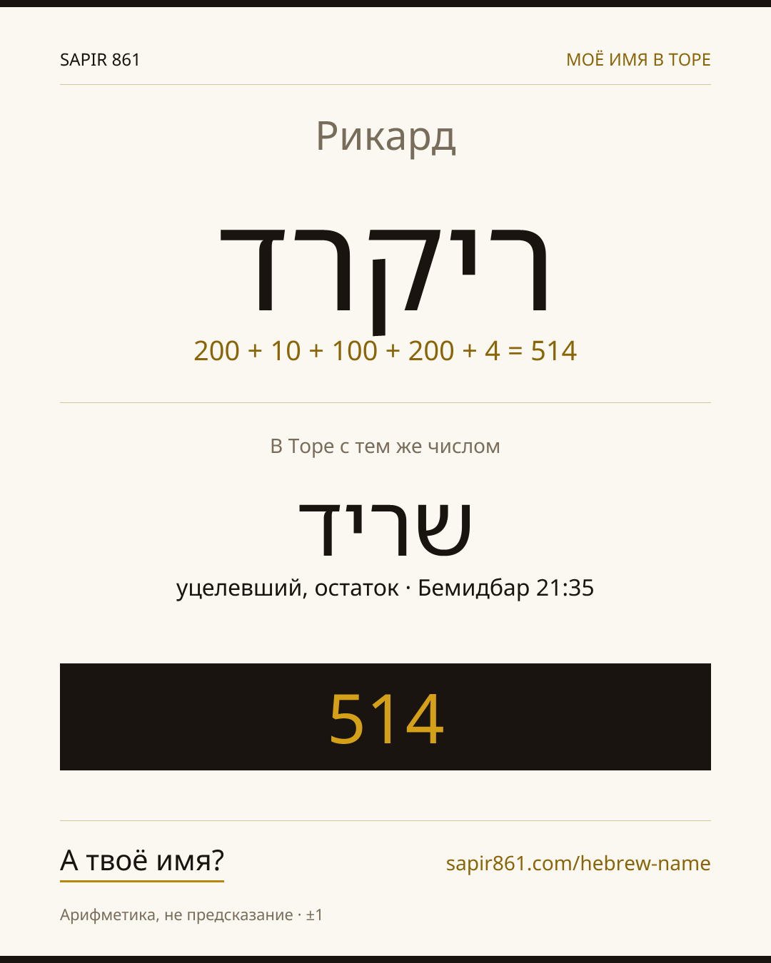 Рикард — ריקרד