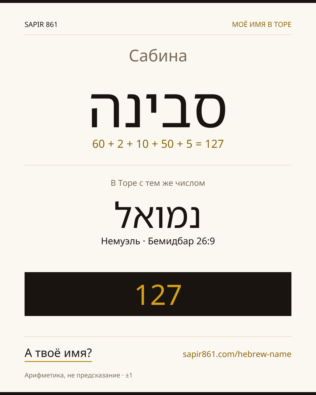 Сабина — סבינה