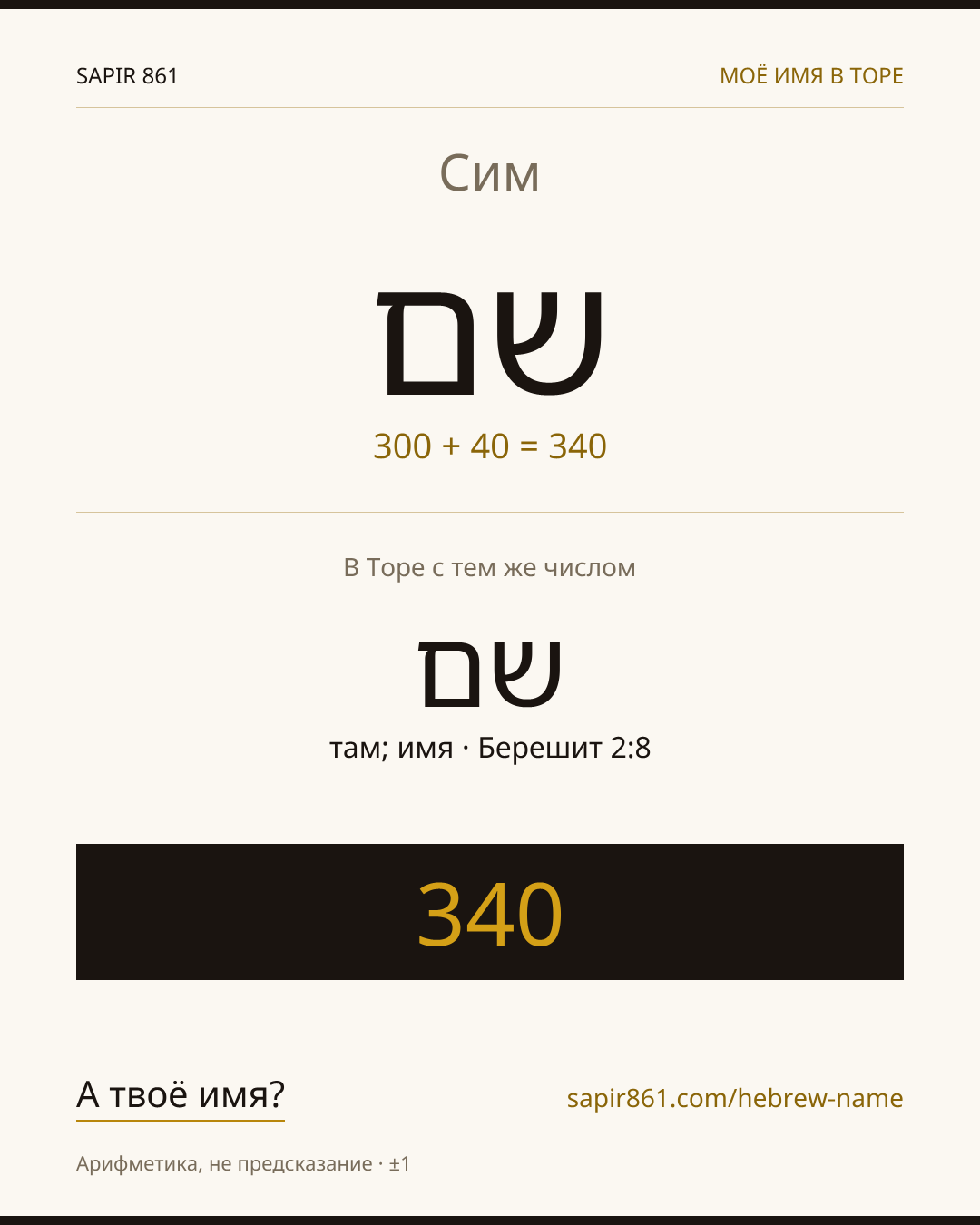 Сим — שם