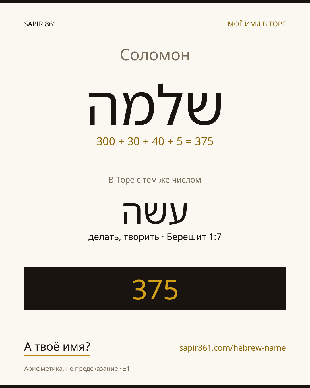 Соломон — שלמה