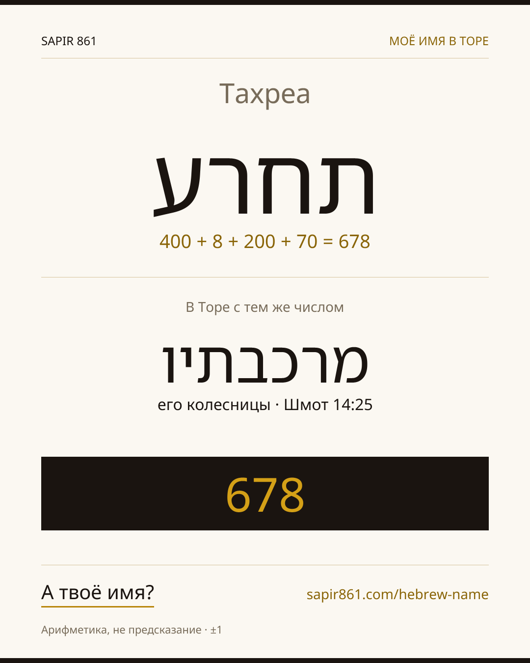 Тахреа — תחרע