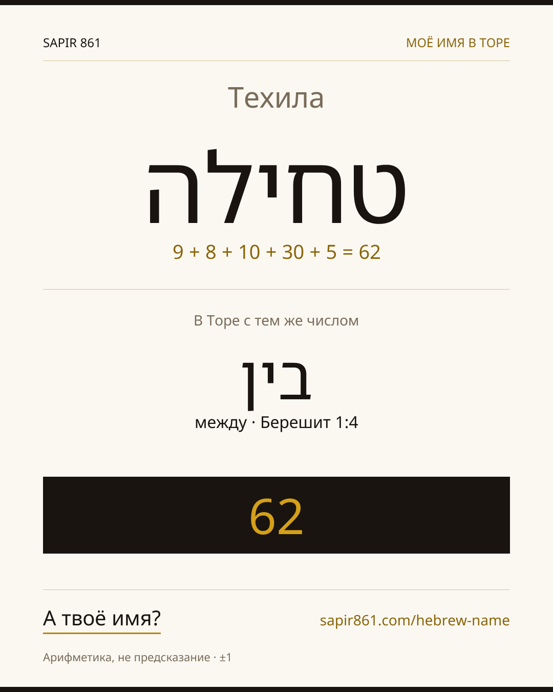 Техила — תהילה